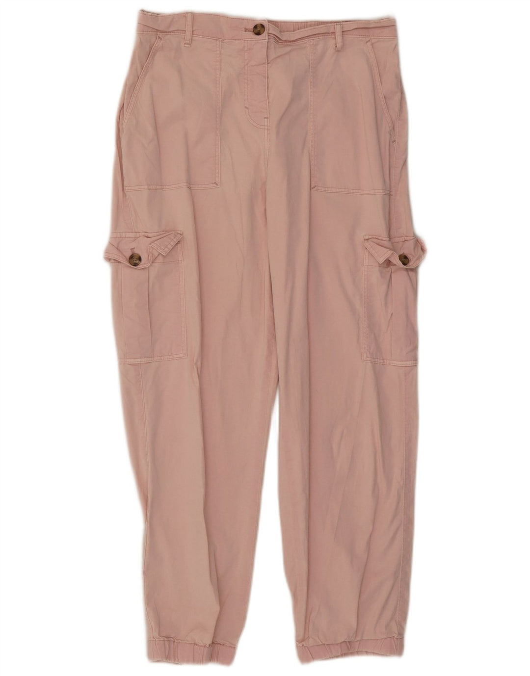 Marks & Spencer Pantalones Cargo Cortos para Mujer UK 12 Medium W30 L26 Rosa