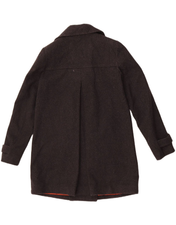 Benetton Chaquetón Extragrande De Mujer UK 40 Small Lana Gris