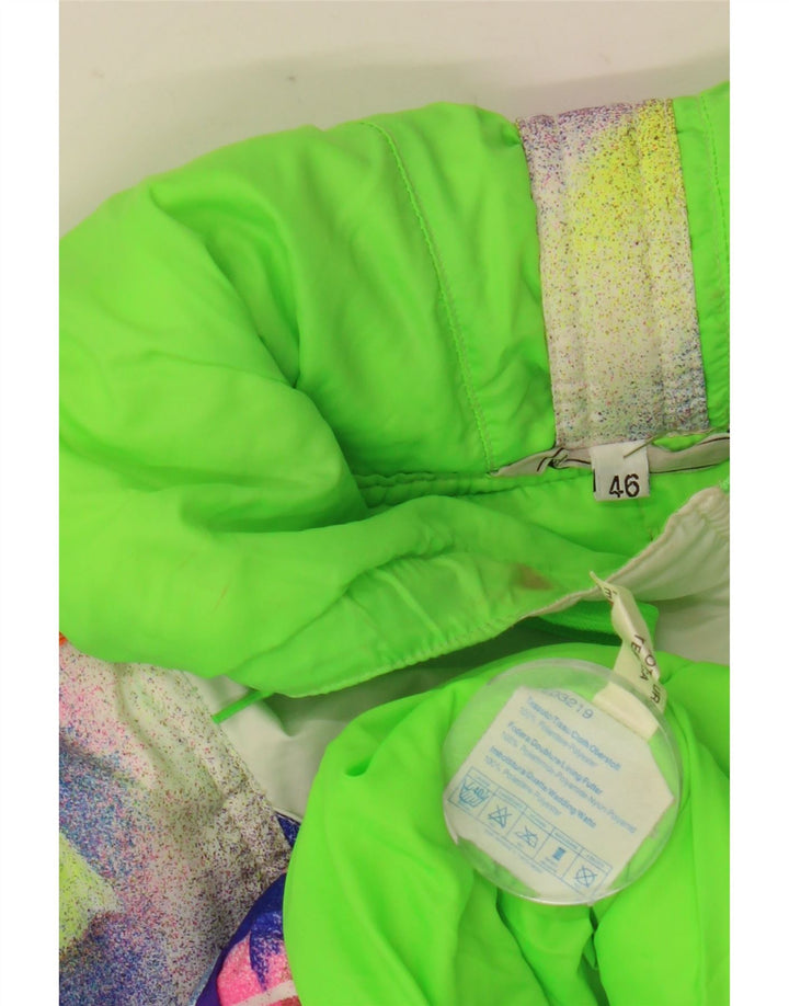Brunik Chaqueta cortavientos con capucha para mujer IT 46 Large Multicolor Geométrico