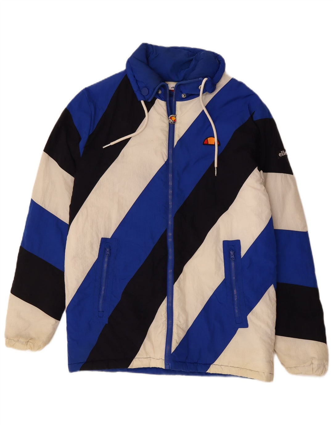 Ellesse Chaqueta acolchada para hombre ES 38 Poliéster color block azul medio