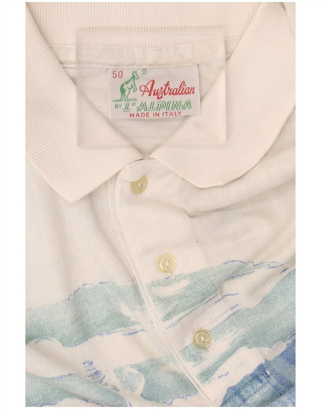 AUSTRALIAN L'ALPINA Polo para hombre IT 40 Medium Off White