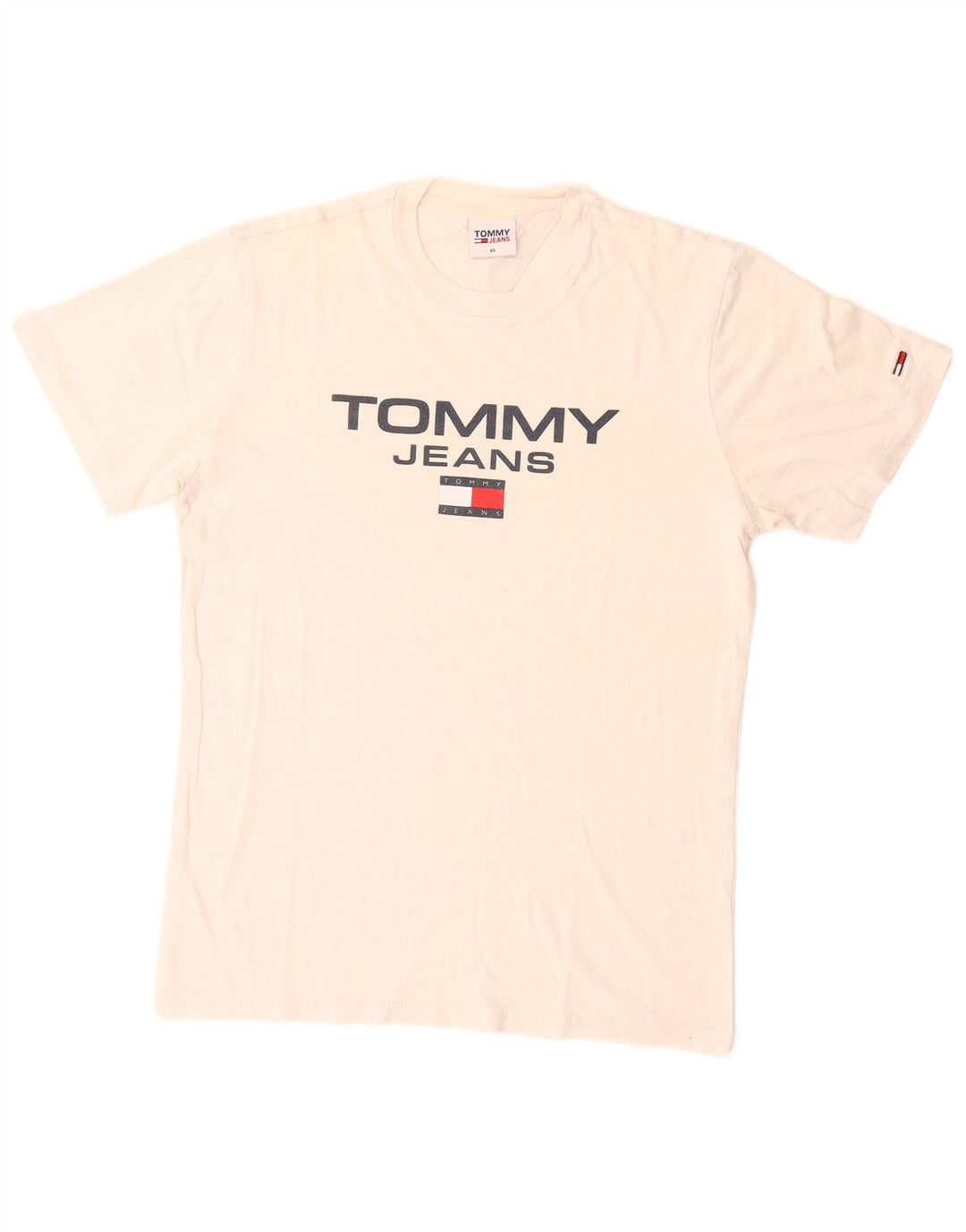 Tommy Hilfiger Camiseta gráfica para hombre Top XS Blanco