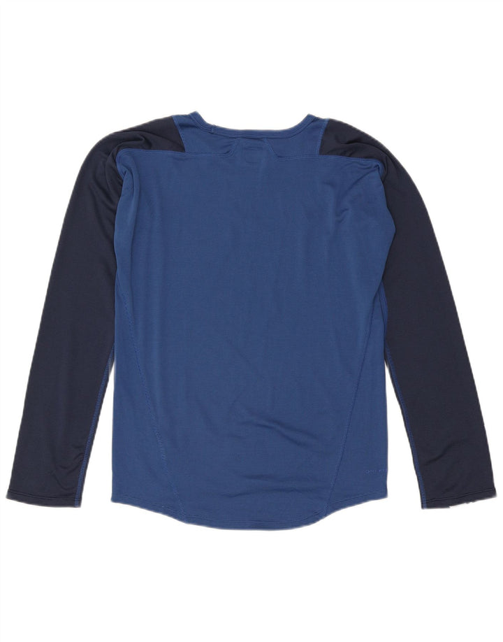Nike Camiseta de manga larga para hombre UK 36/38 Small Azul Colorblock Poliéster
