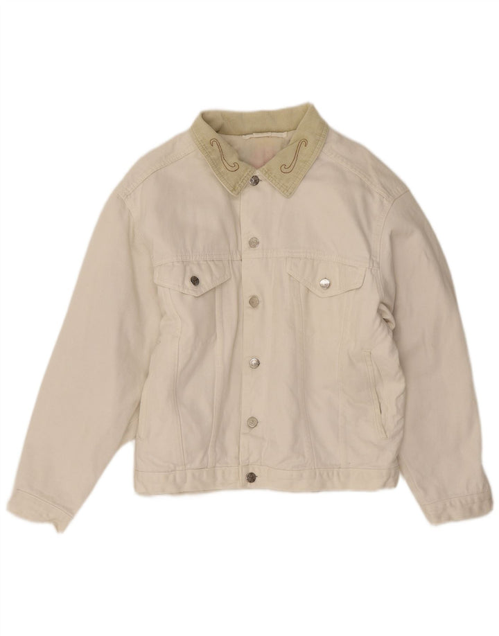 El Charro Chaqueta vaquera para hombre UK 36 Small White Floral