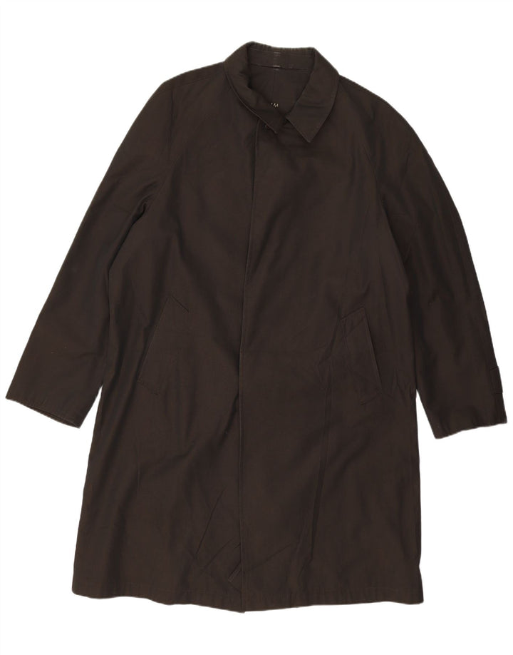 VINTAGE Abrigo para hombre Reino Unido 40 Grande Negro