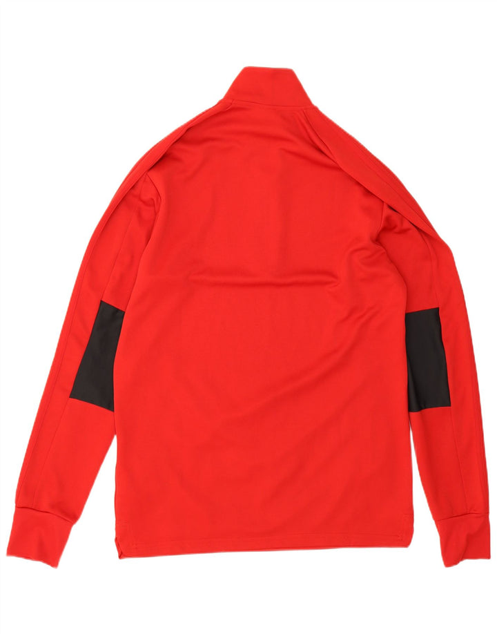 Adidas Hombre Climalite Jersey Chándal Top Medio Rojo Colorblock