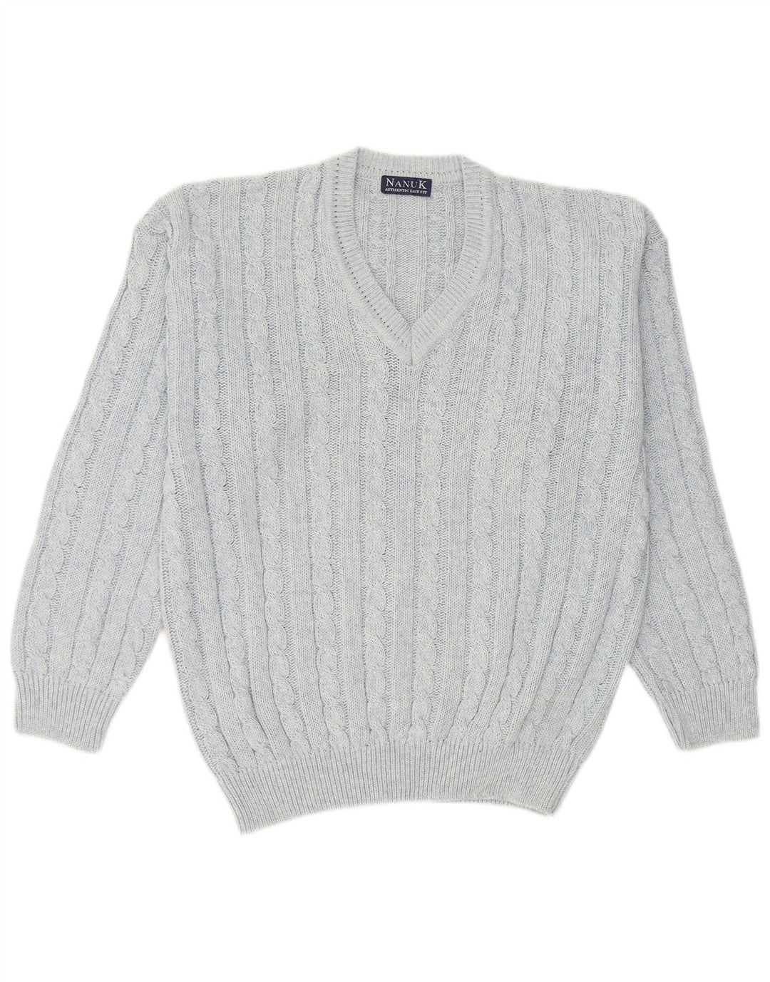 Nanuk Jersey con Cuello en V para Hombre Algodón Azul Medio