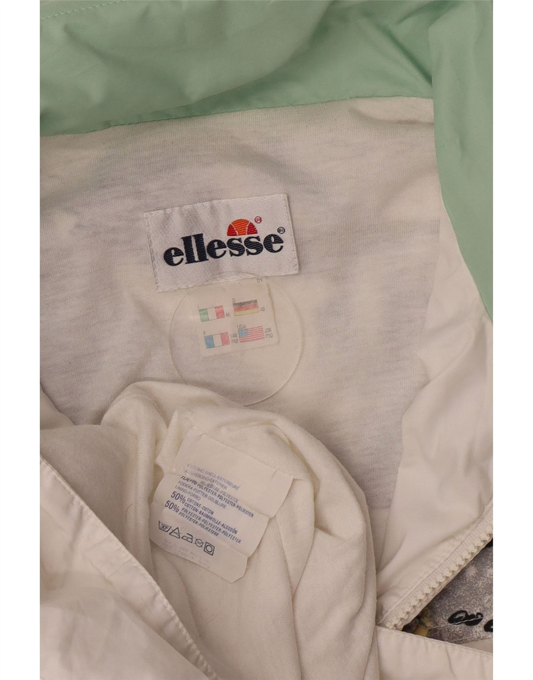Ellesse Mens Chándal Top Jacket IT 46 Small Blanco Colorblock Poliéster