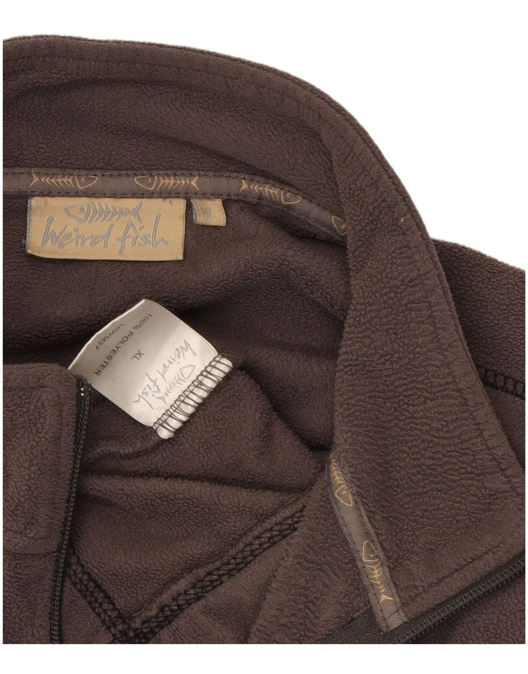 Weird Fish Chaqueta polar para hombre ES 42 XL Poliéster gris