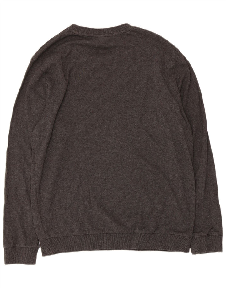 Hugo Boss Mujer Sudadera Jumper UK 14 Algodón Geométrico Gris Medio