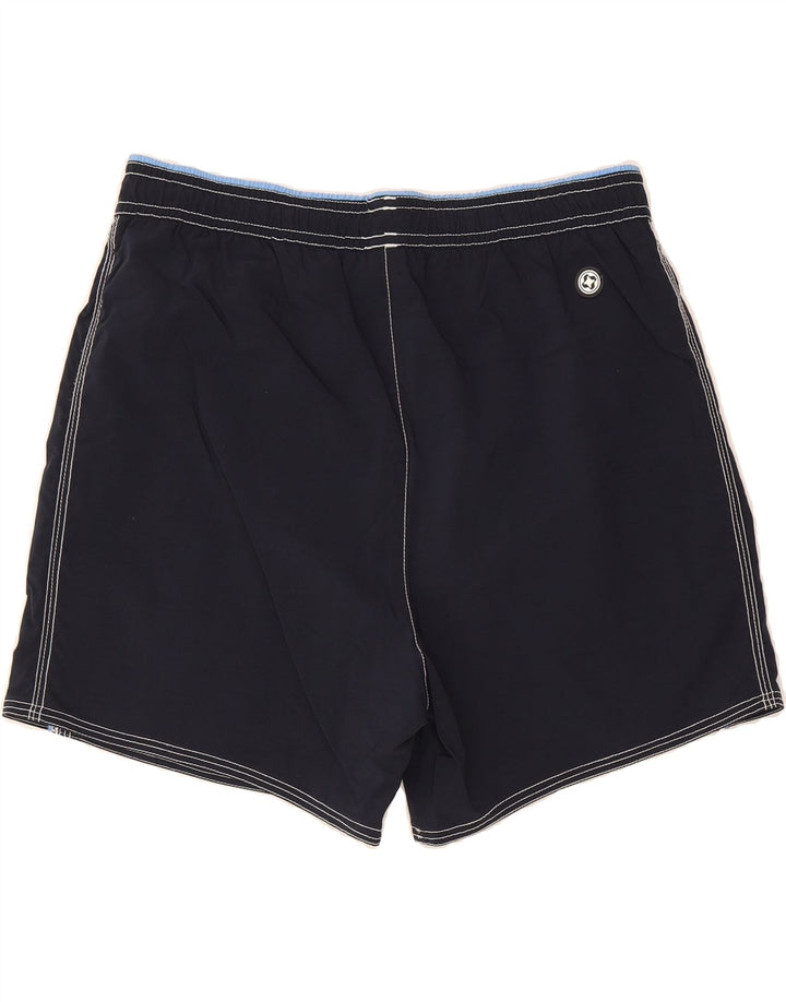 COLMAR Mens Graphic Swimming Shorts IT 50 Large  Navy Blue Nylon Vintage Colmar and Second-Hand Colmar from Messina Hembry 