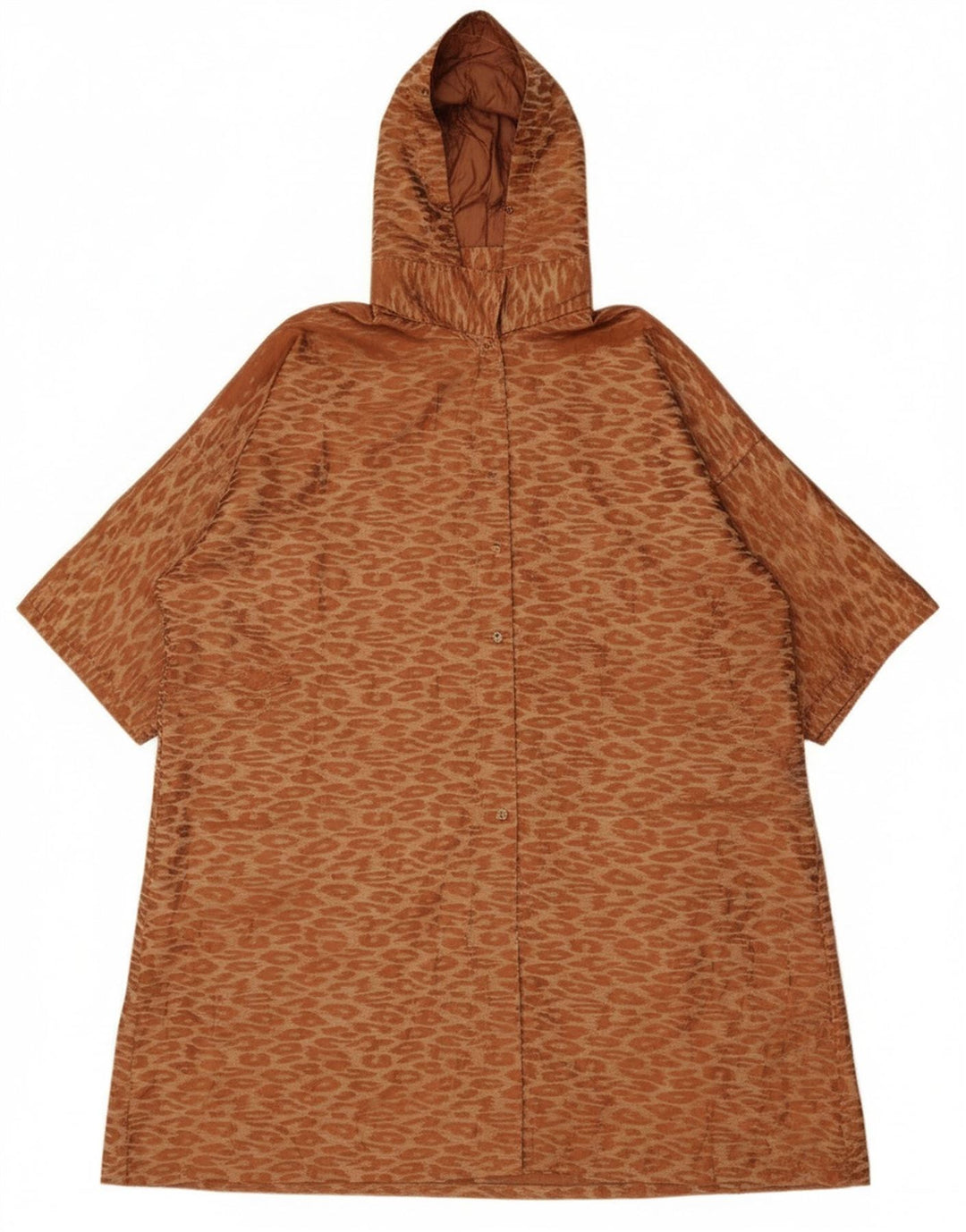 Vintage mujer oversize longline abrigo Reino Unido 14 marrón medio clásico