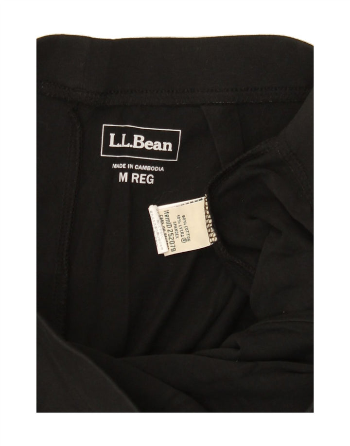 L.L.BEAN Womens Tracksuit Trousers UK 14 Medium  Black Cotton Vintage L.L.Bean and Second-Hand L.L.Bean from Messina Hembry 
