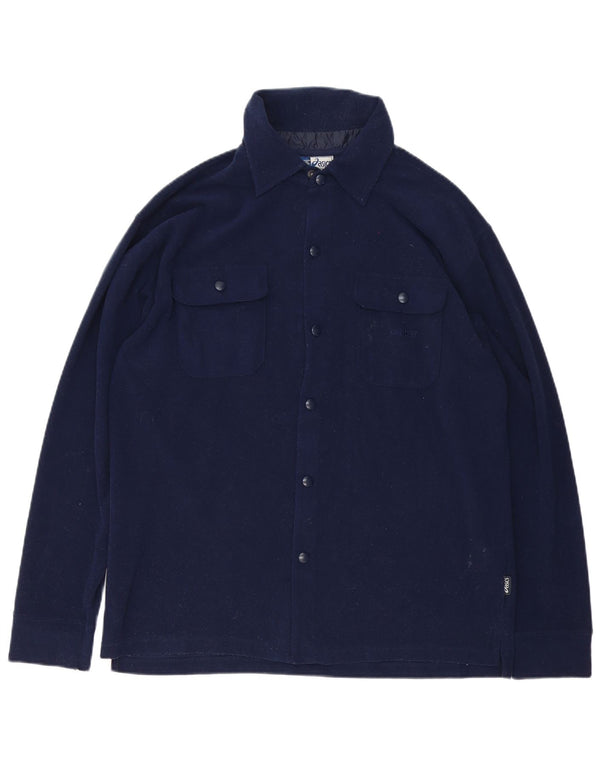 Asics Hombre Lumberjack Fleece Camisa Grande Azul Marino Poliéster