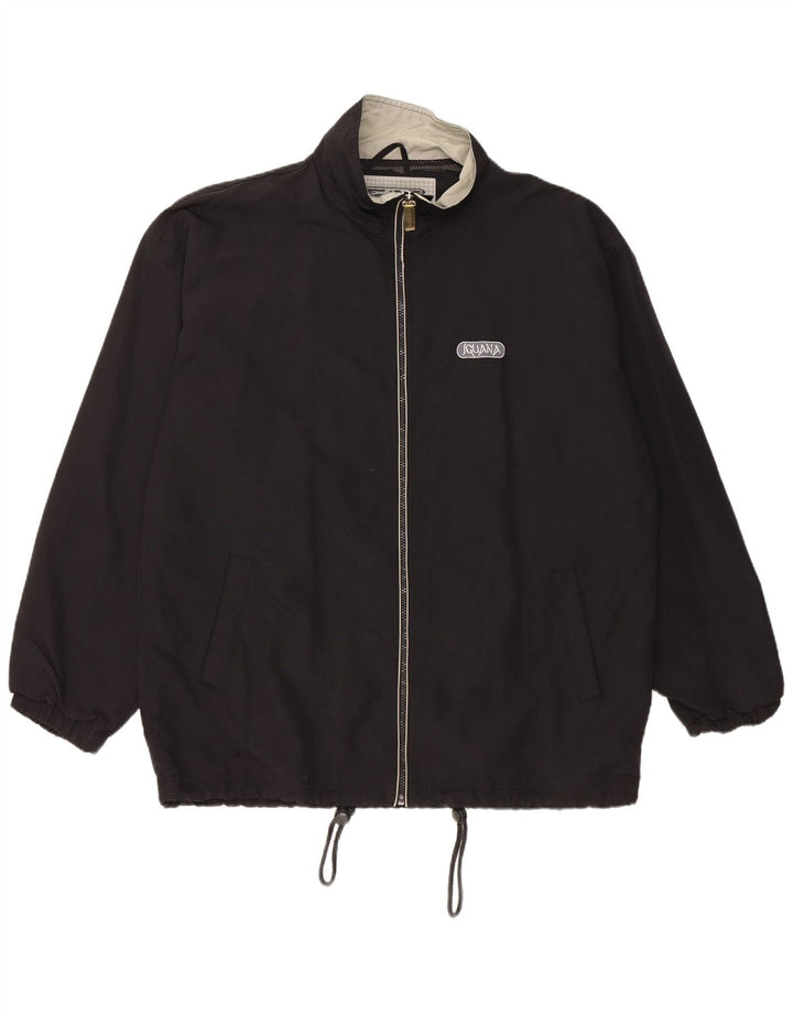 Iguana Chaqueta impermeable para hombre UK 40 Large Nylon negro