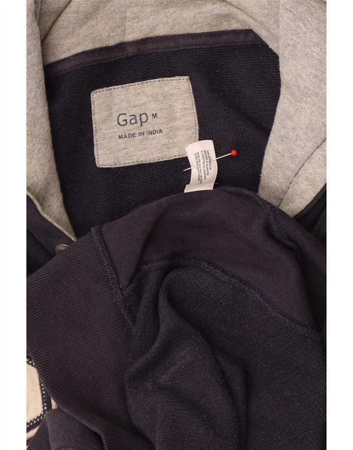 Gap Hombre Sudadera Con Capucha Gráfica Jersey De Algodón Azul Marino Medio