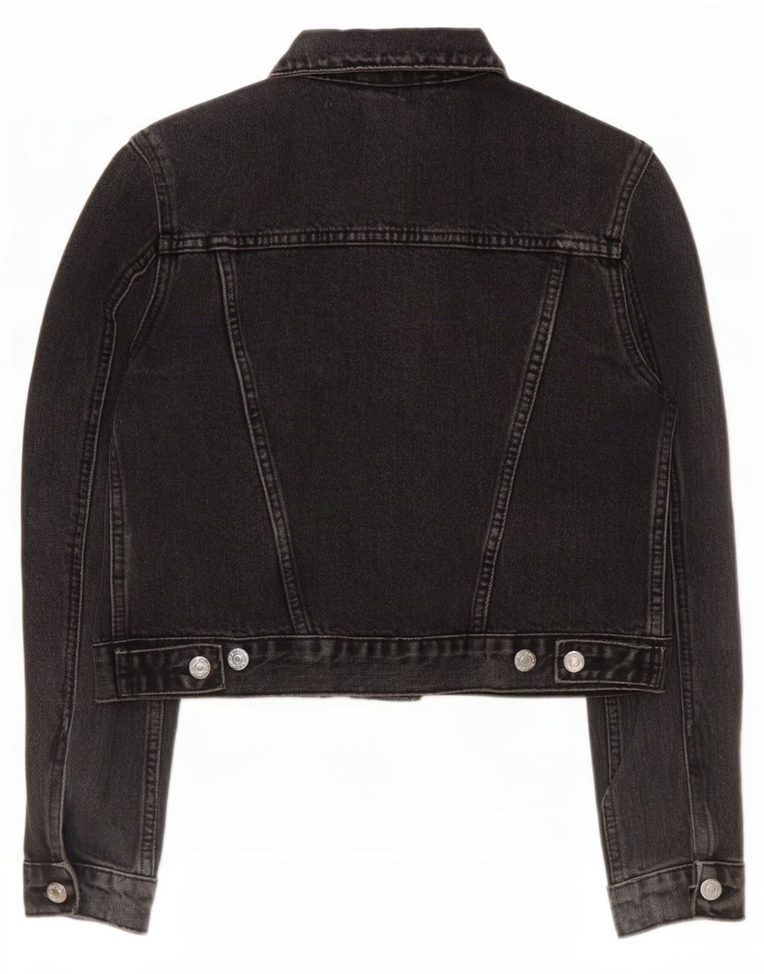 Topshop Chaqueta vaquera corta para mujer UK 8 Small Algodón negro