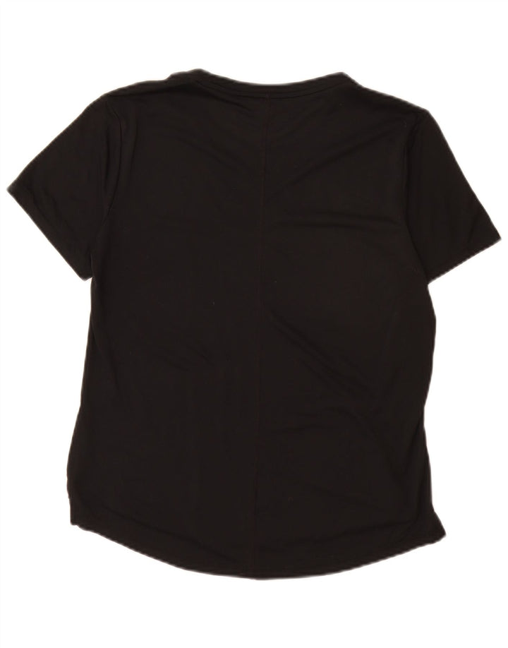 Nike Mujer Dri Fit Camiseta Top UK 10 Small Negro Poliéster