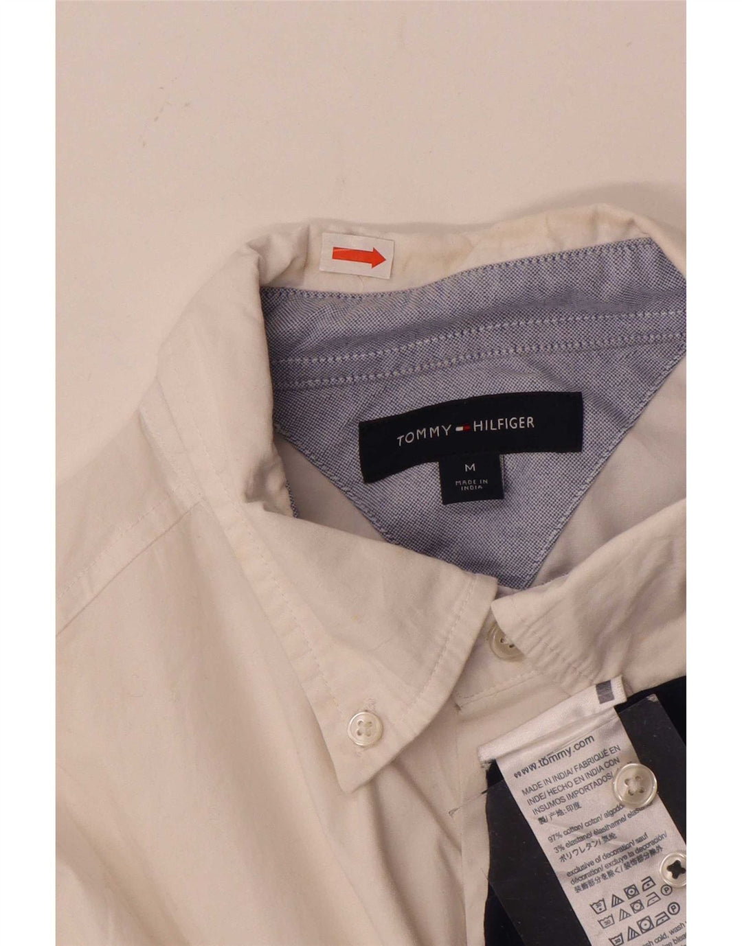 Camisa Tommy Hilfiger Hombre Medium White Colourblock