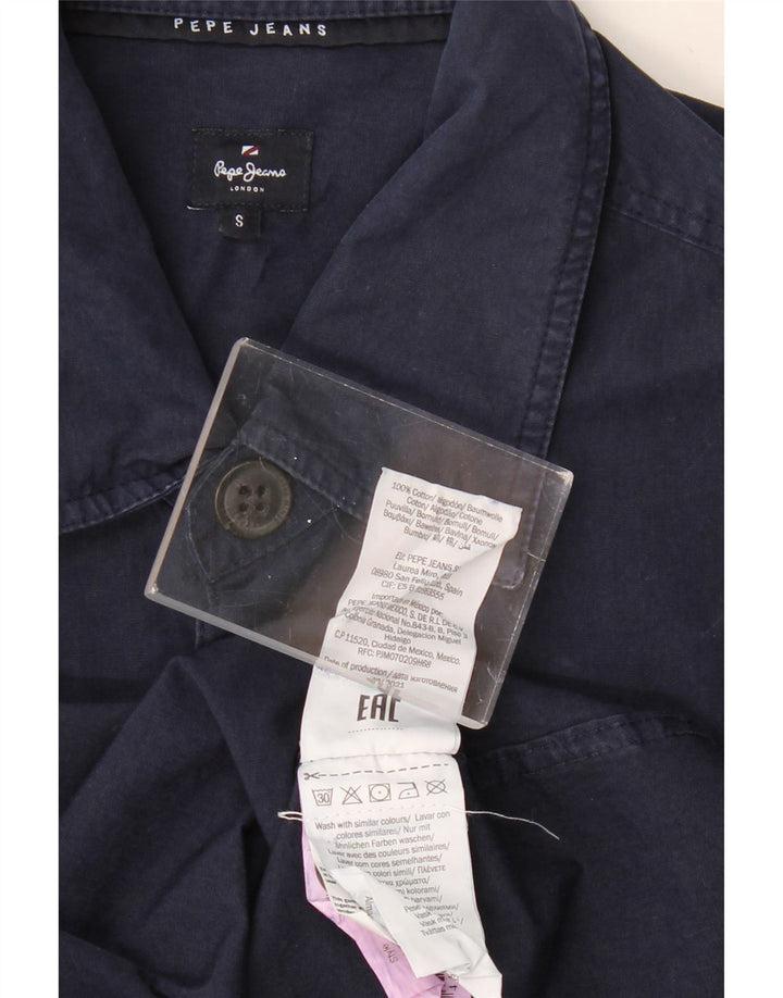 PEPE JEANS Camisa estampada para hombre Small Azul marino Algodón