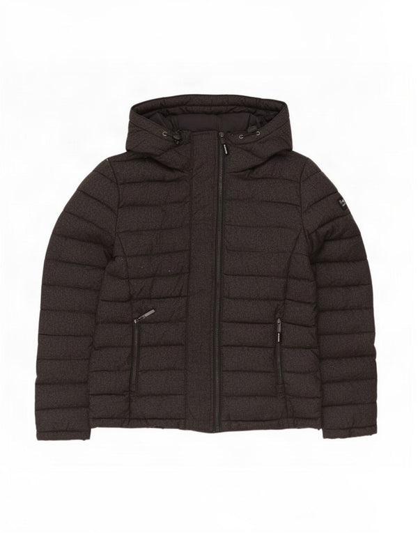 Superdry Chaqueta acolchada con capucha para hombre ES 42 XL Poliéster gris