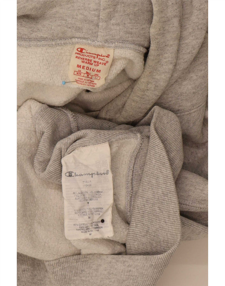 Champion Sudadera Con Capucha Y Estampado De Tejido Inverso De Algodón Gris Medio Hombre