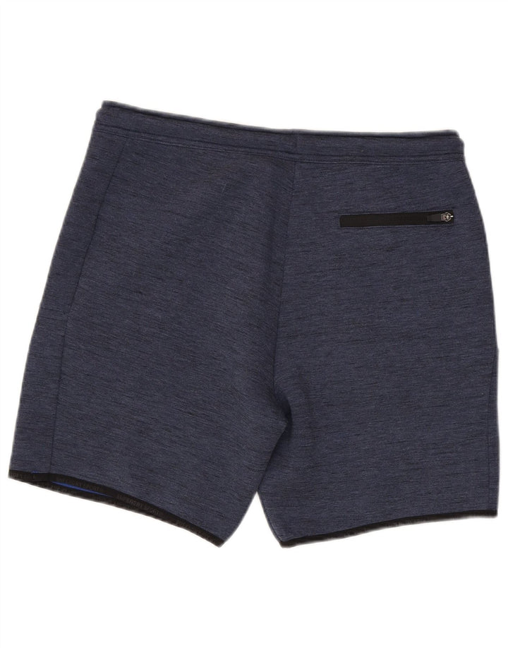 Superdry Pantalones cortos deportivos para hombre, tamaño grande, poliéster azul marino