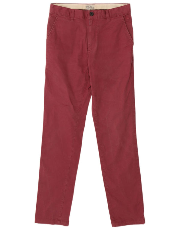Jack Wills Pantalones chinos ajustados para hombre W30 L31 Algodón rojo
