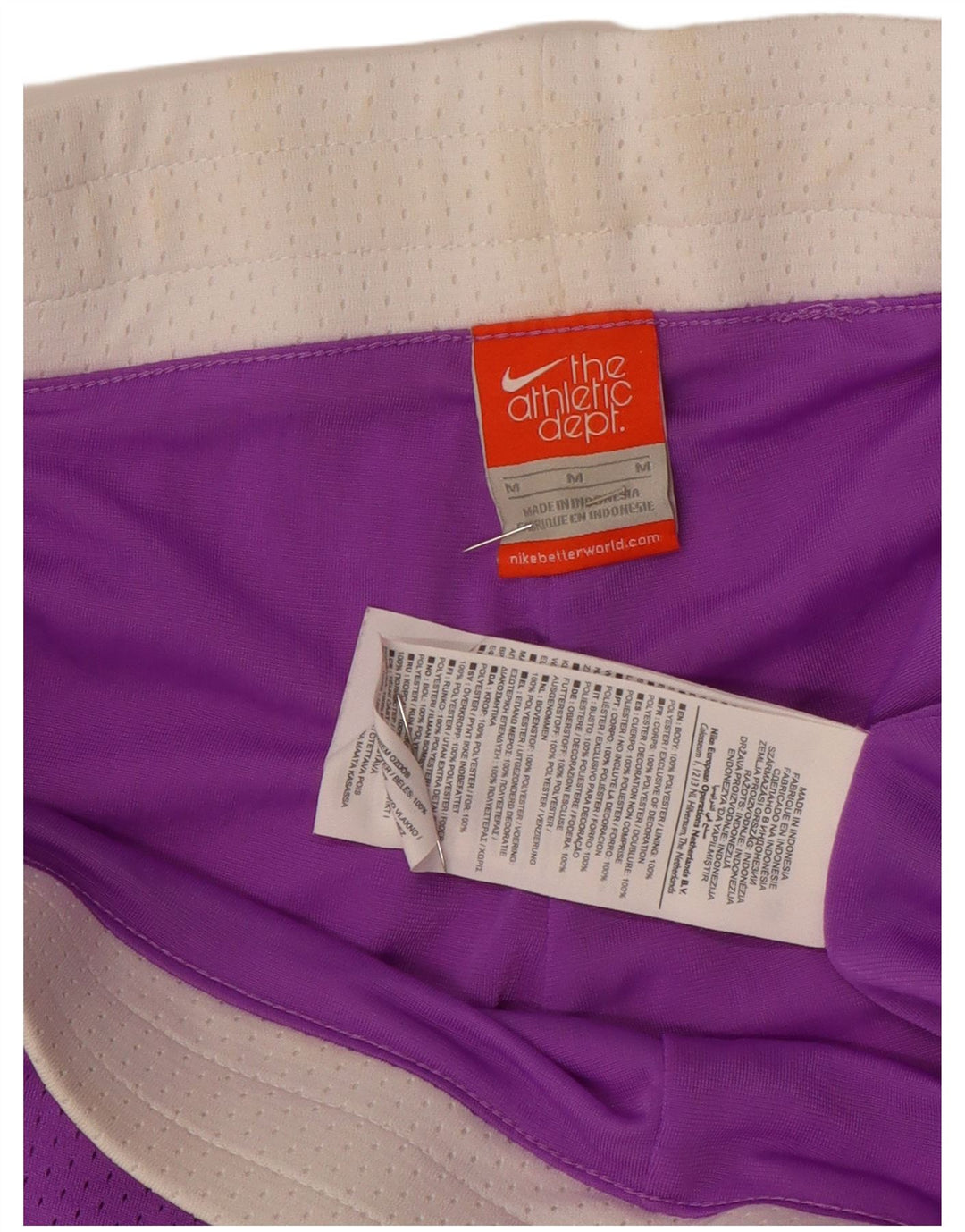 Nike - Pantalones cortos deportivos para mujer (talla 40), color morado medio, poliéster