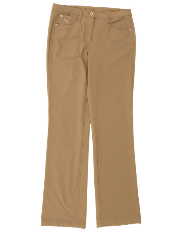 Chervo Pantalones casuales con corte de bota para mujer IT 42 Medium W28 L32 Poliéster beige