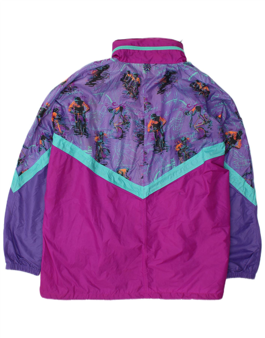 J JEANTEX Chaqueta impermeable con capucha para hombre UK 44/46 2XL Púrpura Colorblock