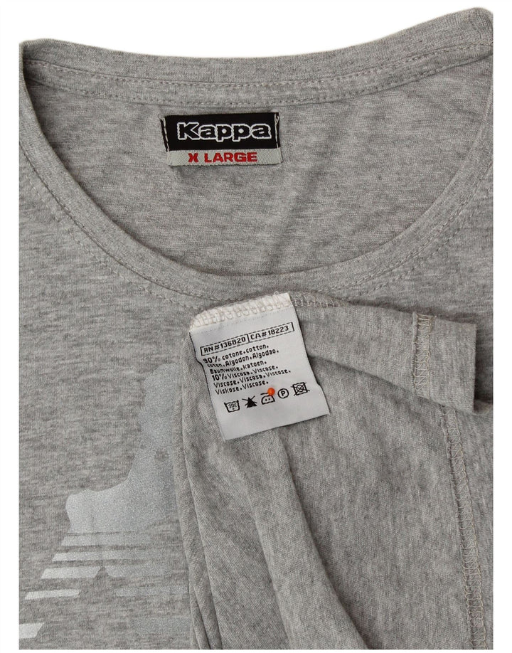 KAPPA Camiseta gráfica para mujer Top UK 18 XL Algodón gris