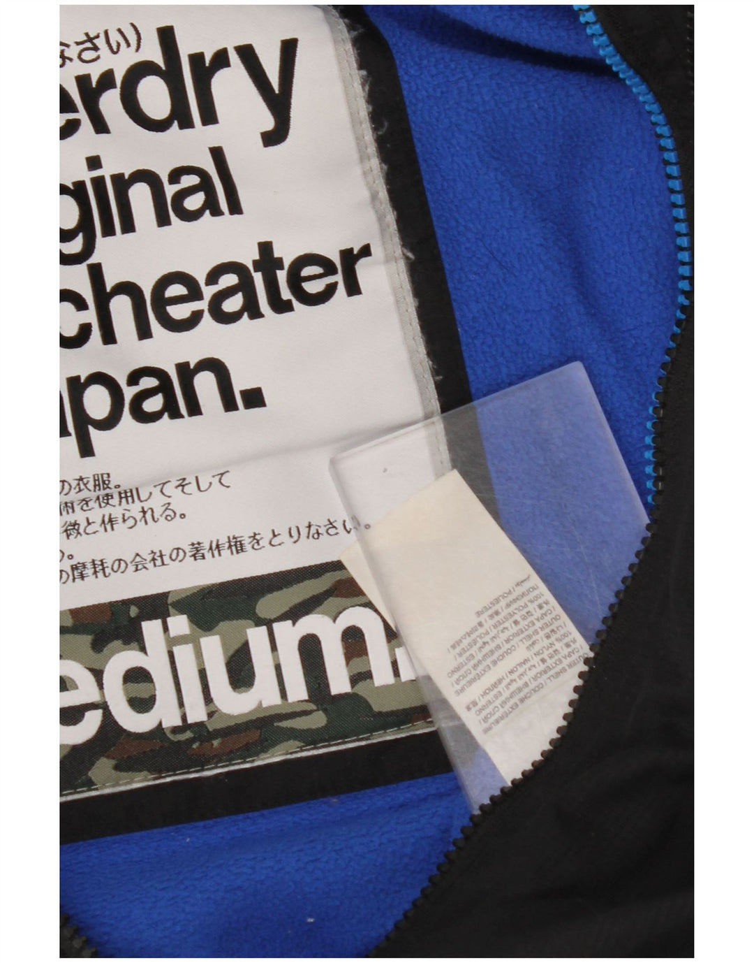 SUPERDRY Chaqueta cortavientos con capucha para hombre Windcheater UK 38 Medium Black