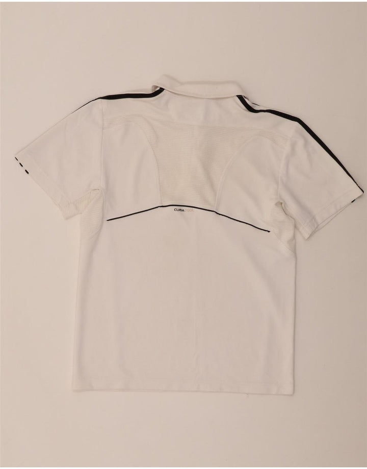 Adidas Mens Climacool Polo Shirt Pequeño Blanco Poliéster