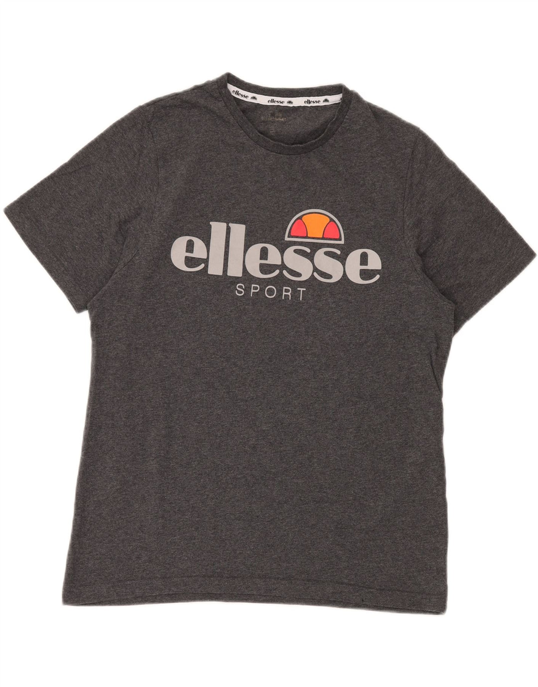 ELLESSE Camiseta gráfica para hombre Top de algodón gris medio