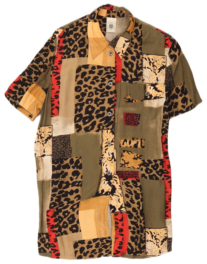 Nuevo Vestido camisero Fast Mujer IT 42 Medio Patchwork multicolor Viscosa