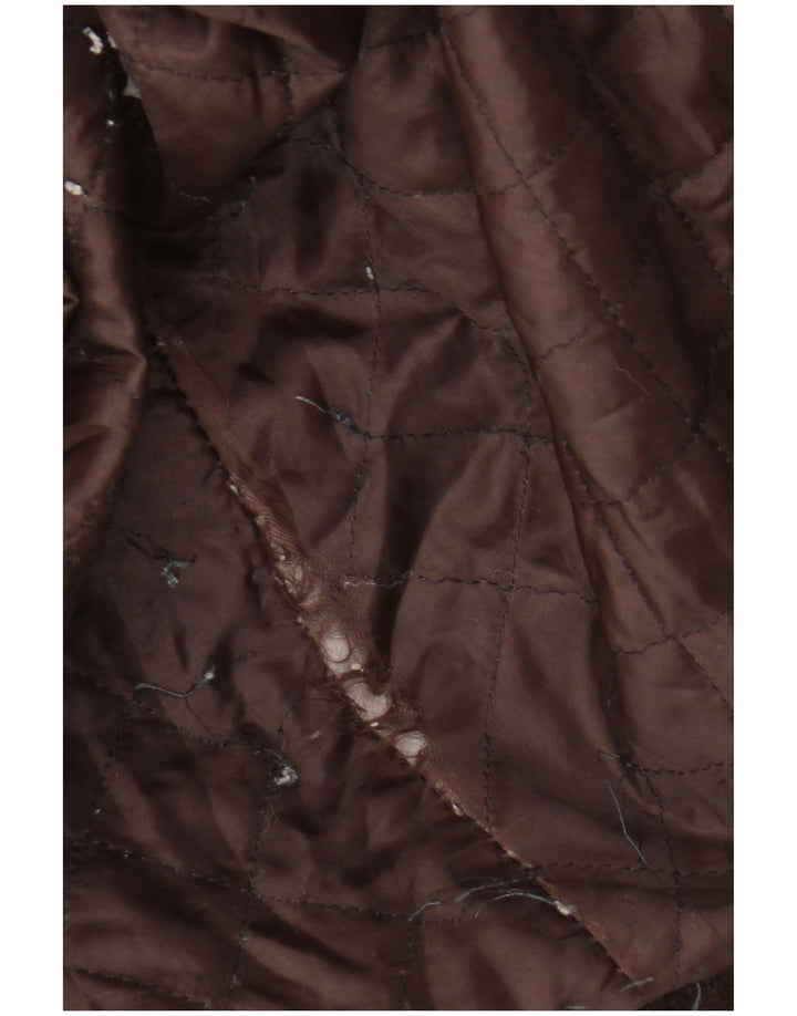 Vintage mujer oversize ante abrigo Reino Unido 20 2XL Marrón