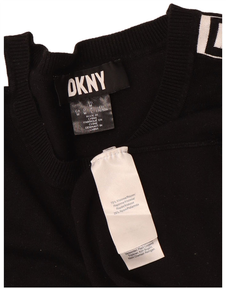 Dkny Sudadera gráfica para mujer Jumper UK 12 Medium Black Viscosa