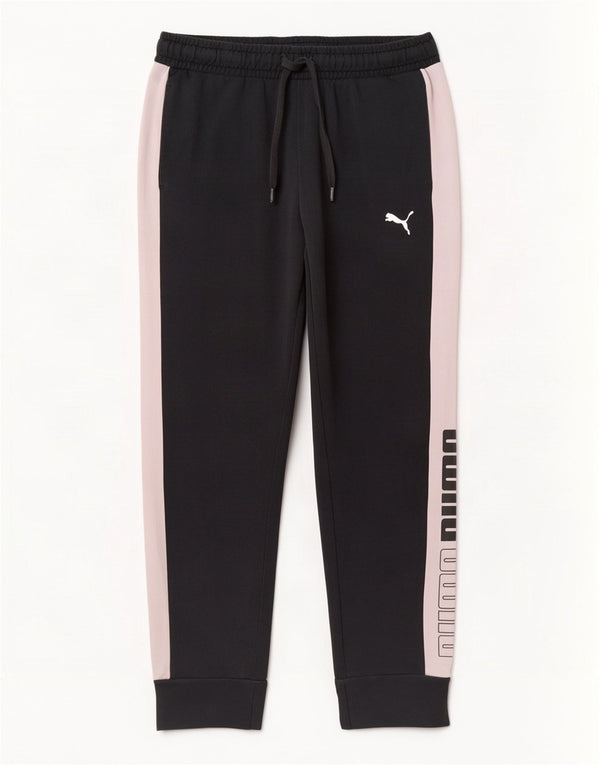 Puma Pantalones de chándal para mujer Joggers UK 10 Small Black Colourblock