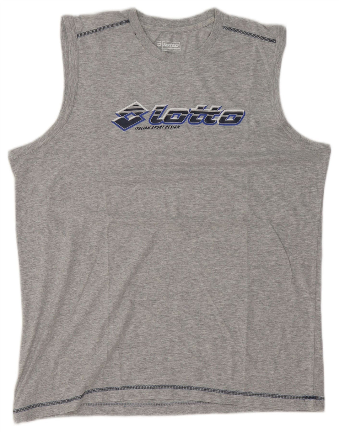 Lotto Camiseta Sin Mangas Con Gráfico Para Hombre 2XL Gris Moteado