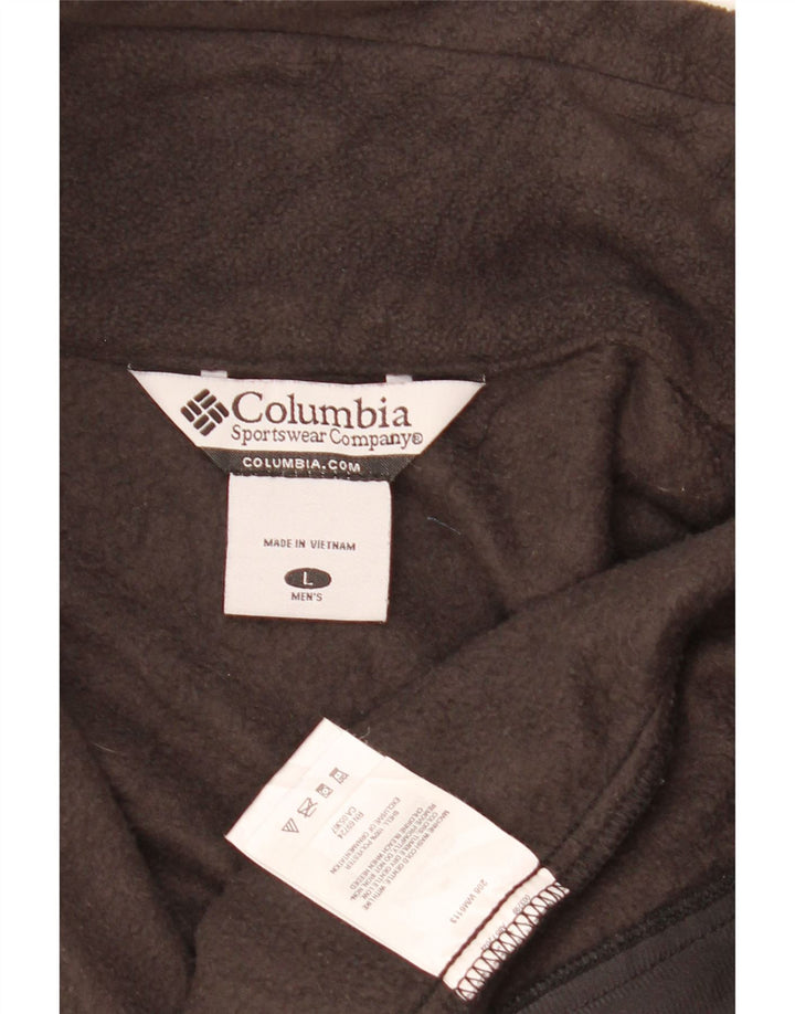Columbia Chaqueta polar para hombre UK 40 Large Marrón Poliéster