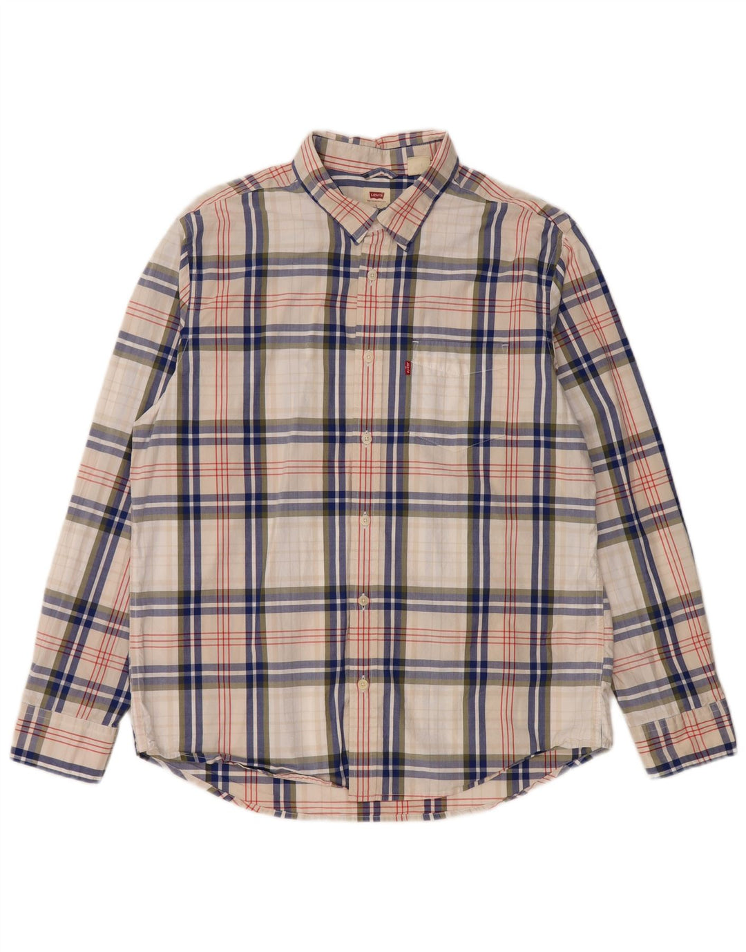 Levi's Camisa de corte estándar para hombre de algodón a cuadros multicolores grandes