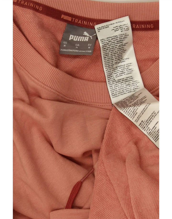 Puma Mujer Crop Oversize Sudadera Jumper UK 14 Medio Naranja Poliéster