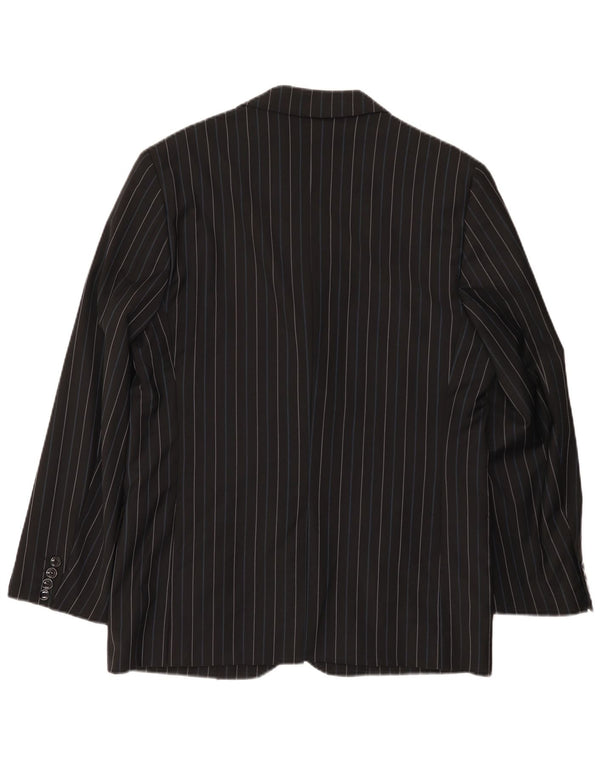 Peter & Sons Chaqueta tipo blazer de 3 botones para hombre IT 54 2XL Lana a rayas negras