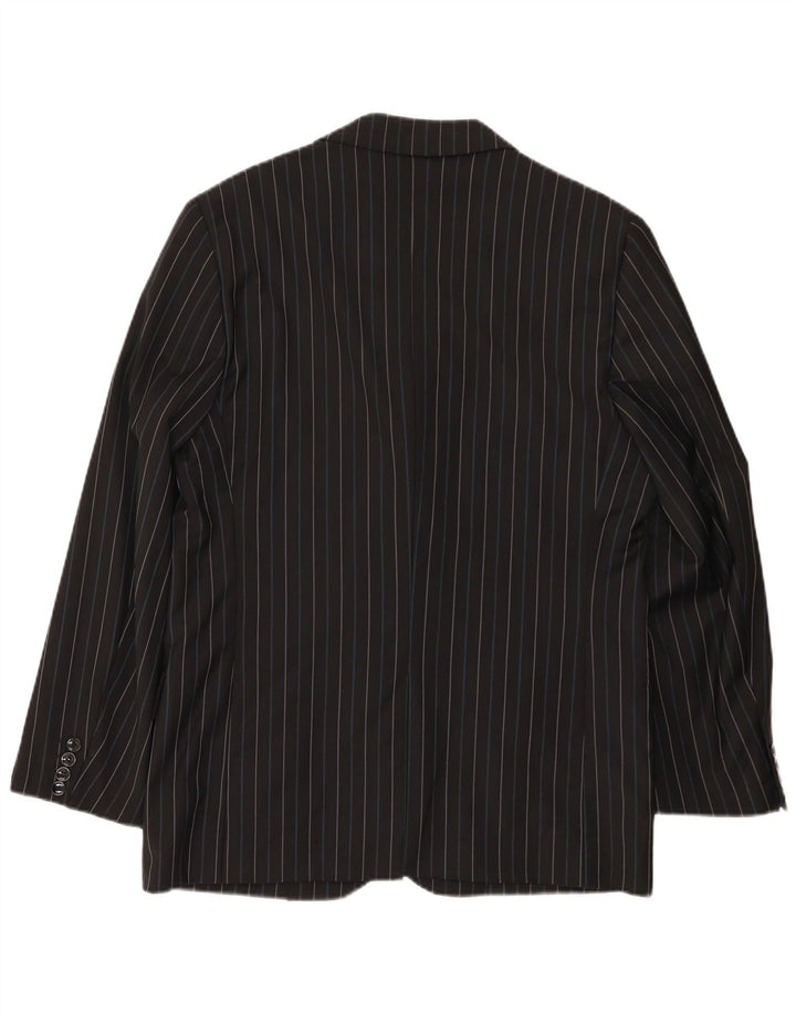 Peter & Sons Chaqueta tipo blazer de 3 botones para hombre IT 54 2XL Lana a rayas negras