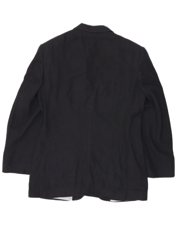 Marks & Spencer Chaqueta tipo blazer de 2 botones para hombre UK 38 Medium Navy Blue Linen