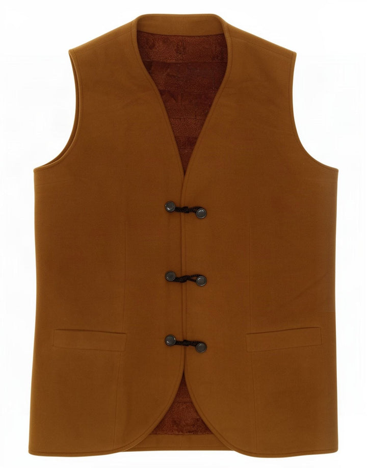 Vintage Mujer Gilet Reino Unido 14 Medio Caqui