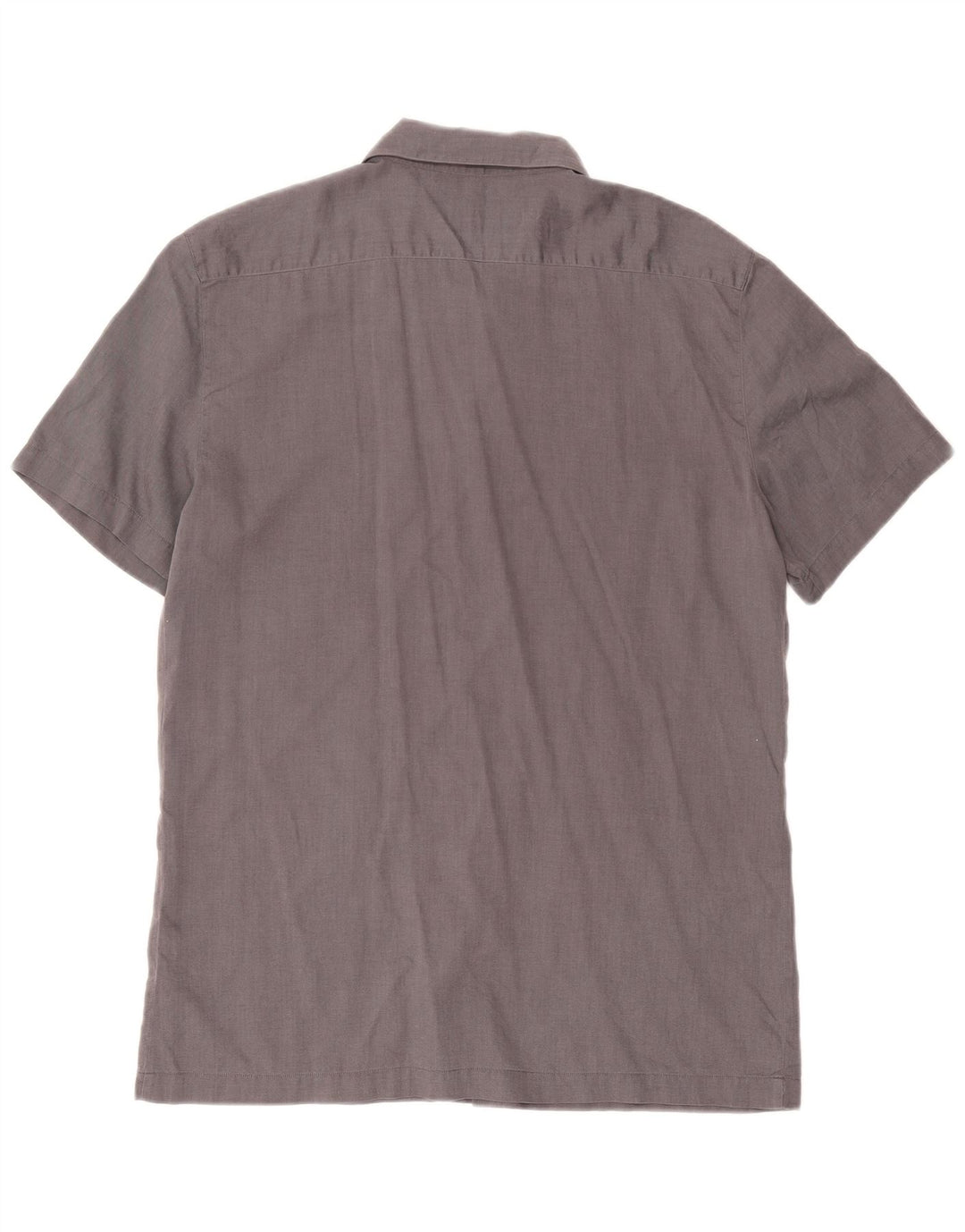 Trussardi Camisa Manga Corta Hombre XL Algodón Espiga Gris