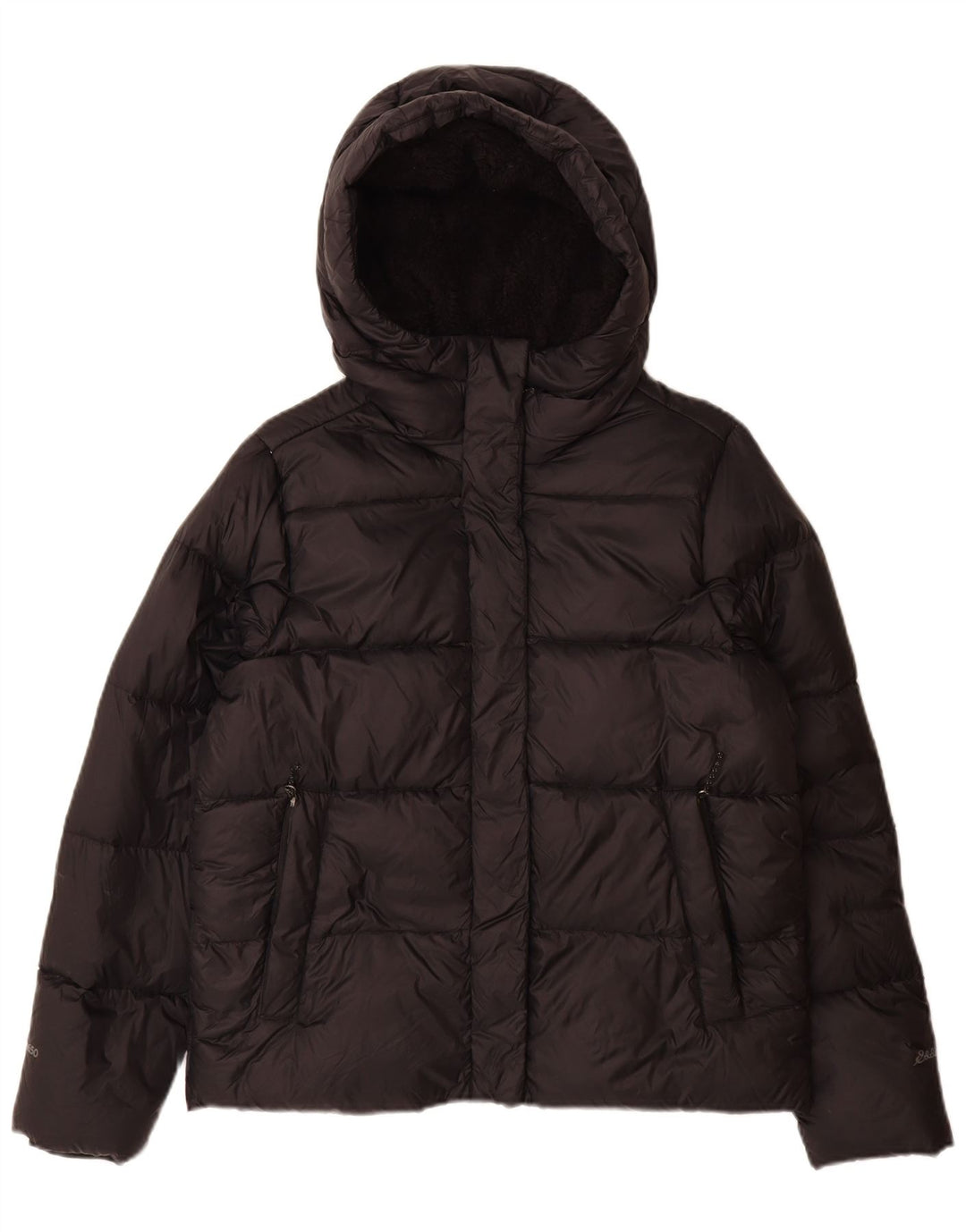 Eddie Bauer Chaqueta acolchada con capucha para mujer UK 14 Medium Black Nylon
