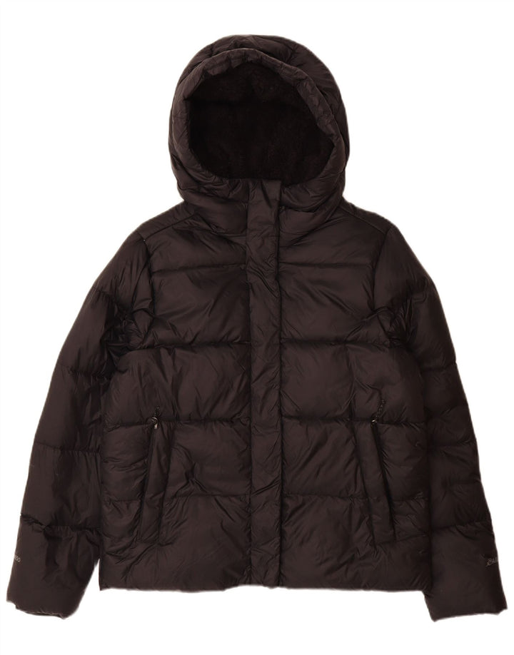 Eddie Bauer Chaqueta acolchada con capucha para mujer UK 14 Medium Black Nylon